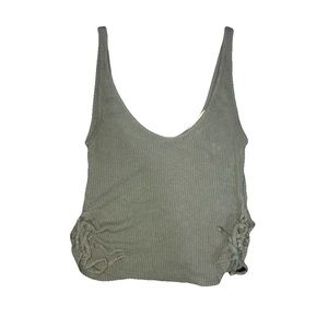 green side tie tank top